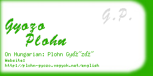 gyozo plohn business card